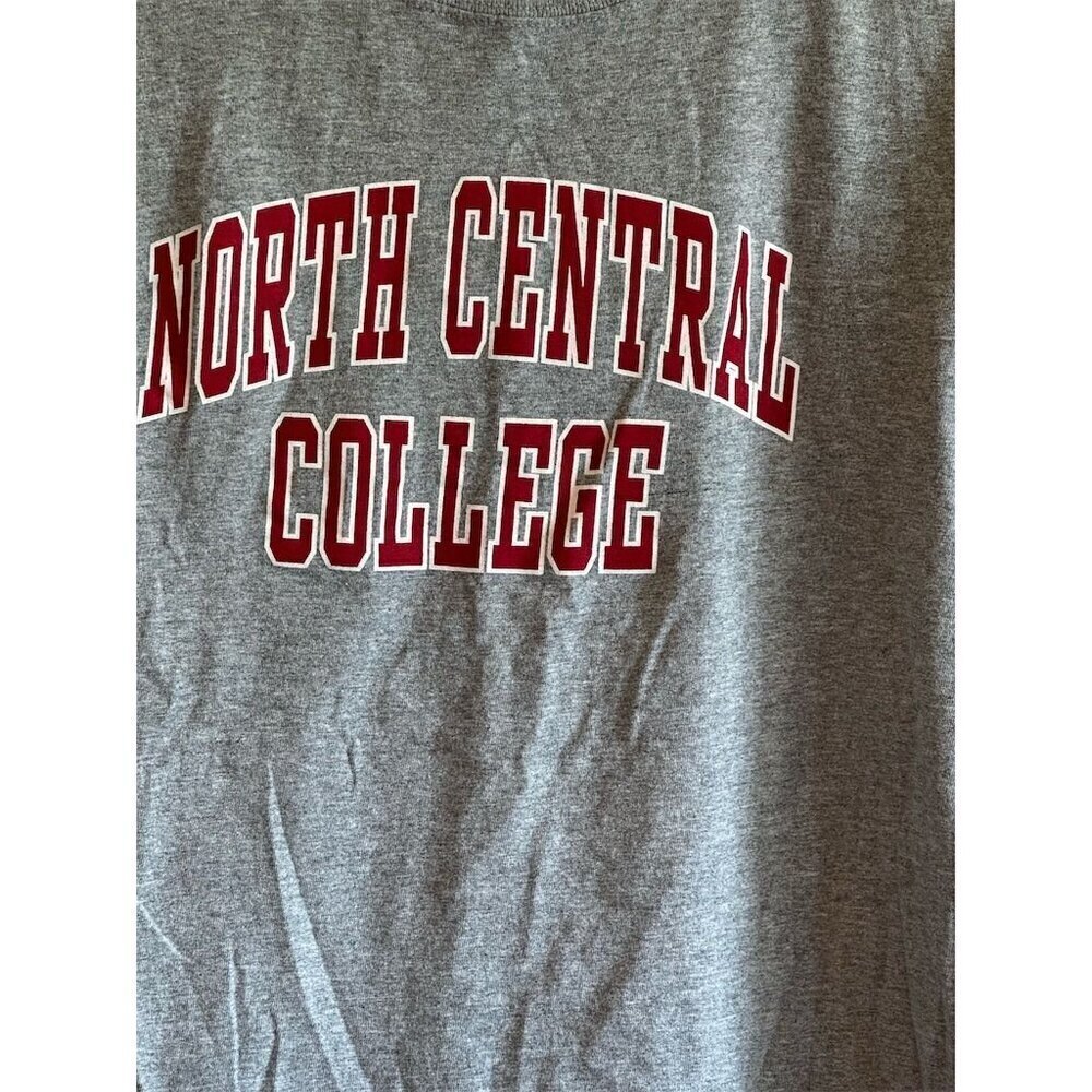 North Central College Graphic T-Shirt Gray Unisex XL School Spirit - Picture 3 of 4